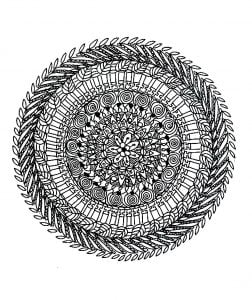 Mandala to color adult very difficult 1